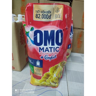 Túi nước giặt omo matic comfort hương tinh dầu thơm 3.7kg, date 23/12/2023