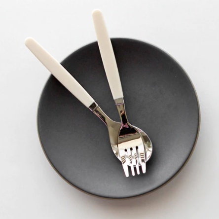 ♡K-kitchen♡  bộ muỗng nĩa trẻ em 10 màu camome