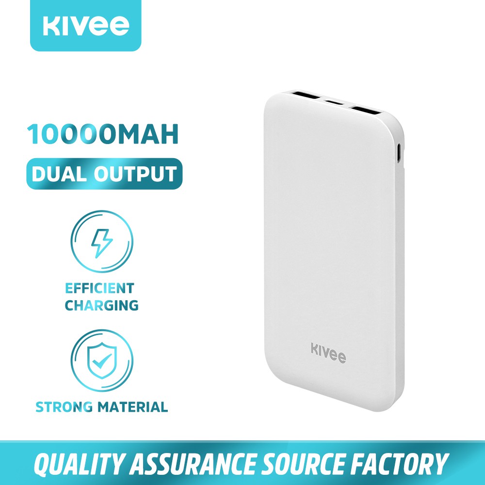 Sạc dự phòng Kivee PT301 10000mAh siêu bền bảo hành sáu tháng tặng kèm cáp sạc + đèn báo pin