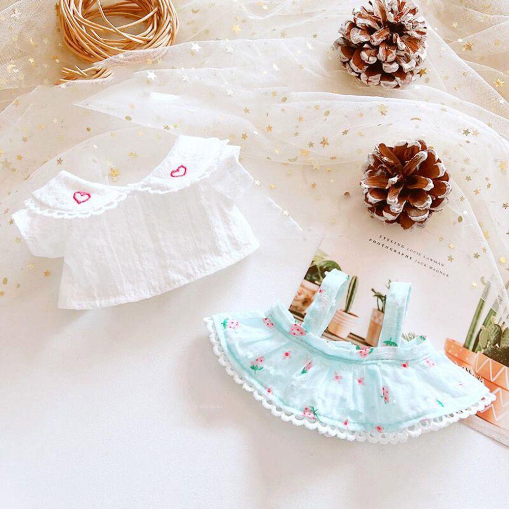RAINBOW Set Áo Sơ Mi Và Đầm Yếm Thiết Kế Xinh Xắn Cho Bé Gái