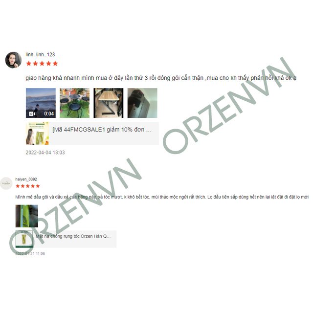 Bộ dầu gội chống rụng tóc, làm dày tóc hiệu quả Orzen Hàn Quốc 320ml