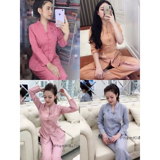 #Đồ lam _Đồ đi chùa  - SET BỘ KATE NÚT TÀU
