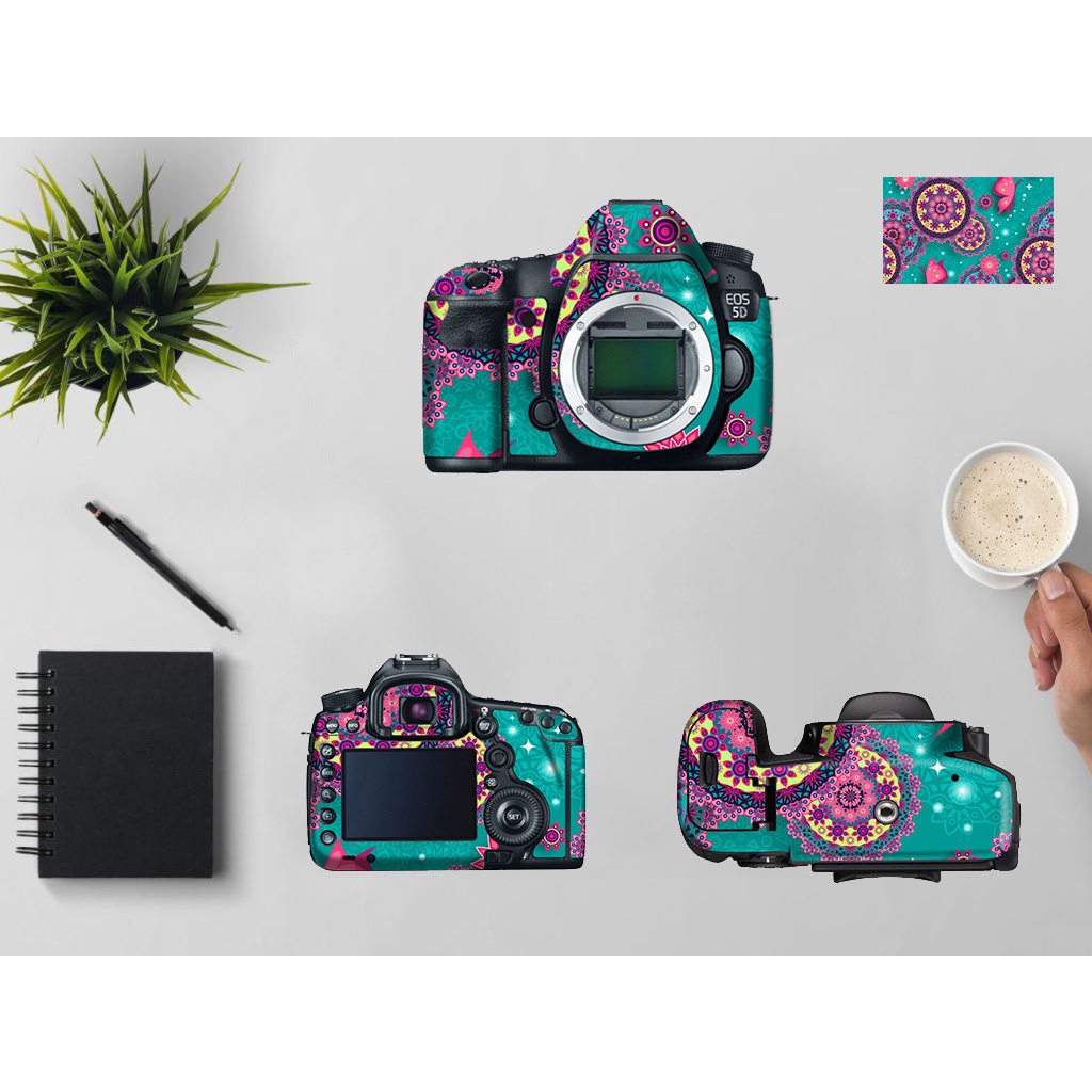 Combo Skin dành cho máy ảnh Body + lens vừa in hình theo yêu cầu đầy đủ cho các dòng máy Canon Nikon Sony Fujifilm...