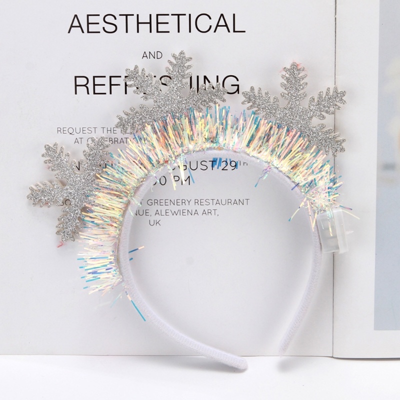 Flgo Băng Đô Cài Tóc Có Đèn LED Phát Sáng Dành Cho Dịp Giáng Sinh