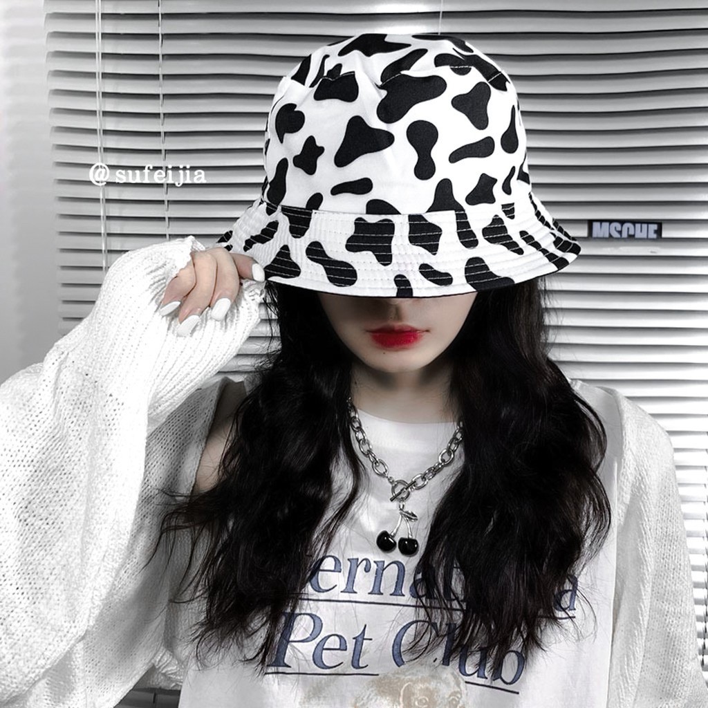 Mũ bucket bò sữa phong cách cho các bạn tuổi Teen, Mũ tai bèo Bò sữa thời trang trẻ trung cá tính - SVFM11a