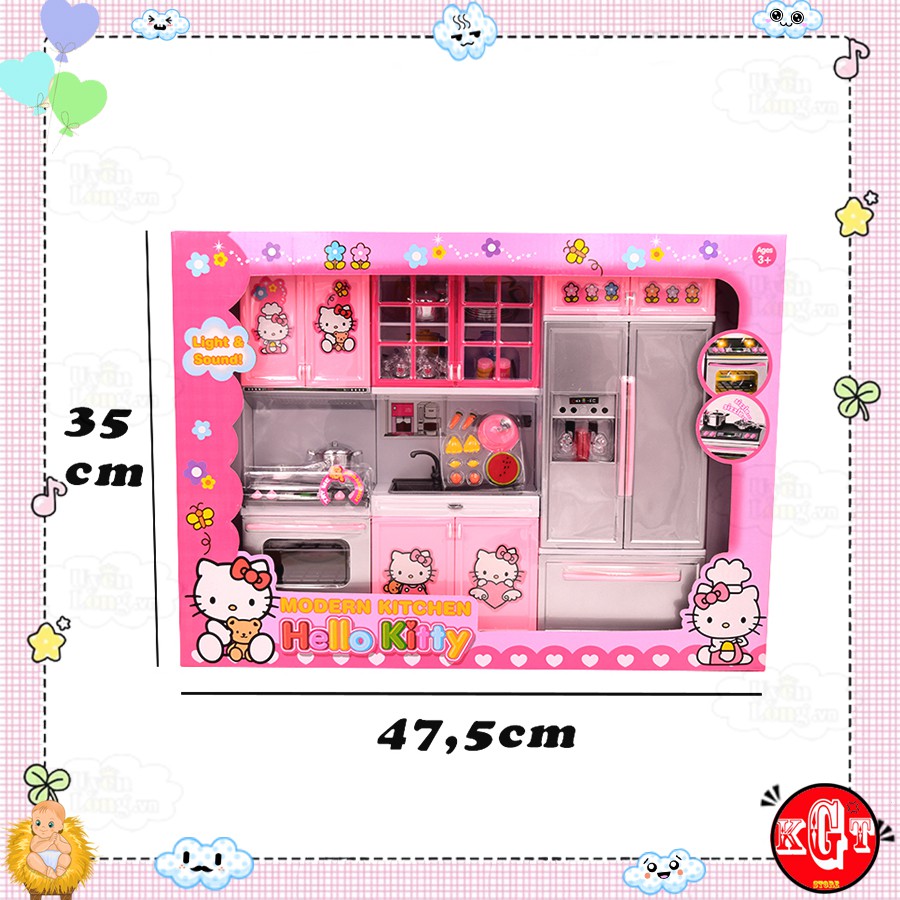 Bộ Đồ Chơi Nhà Bếp Hello Kitty Cho Bé (Cam Kết Hàng Như Ảnh, Lỗi 1 Đổi 1)