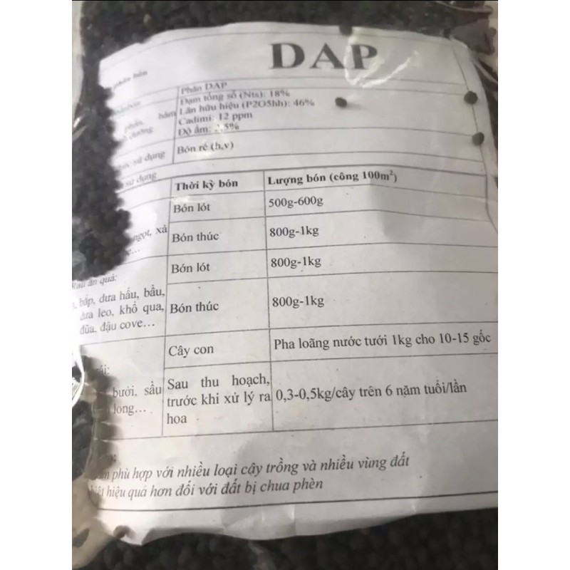 Phân DAP gói 500 gram