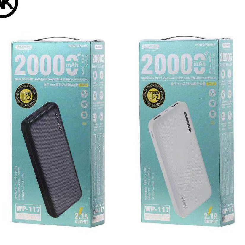 Sạc Dự Phòng WP-117 20000mah (2 cổng)