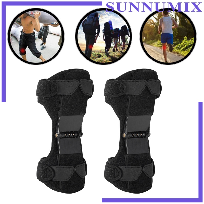 [SUNNIMIX]  Brace Joint Support,  Stabilizer Pads, Protective Gear Booster with Powerful Springs for Men/Women Sports 1 Set