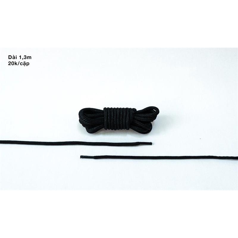 Dây Giày Thể Thao Sneaker Nike, Màu Đen Tròn Chính Hãng (1 Cặp)
