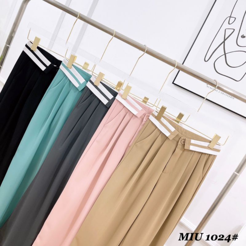 Quần vải ống suông cạp viền hàng QCL1