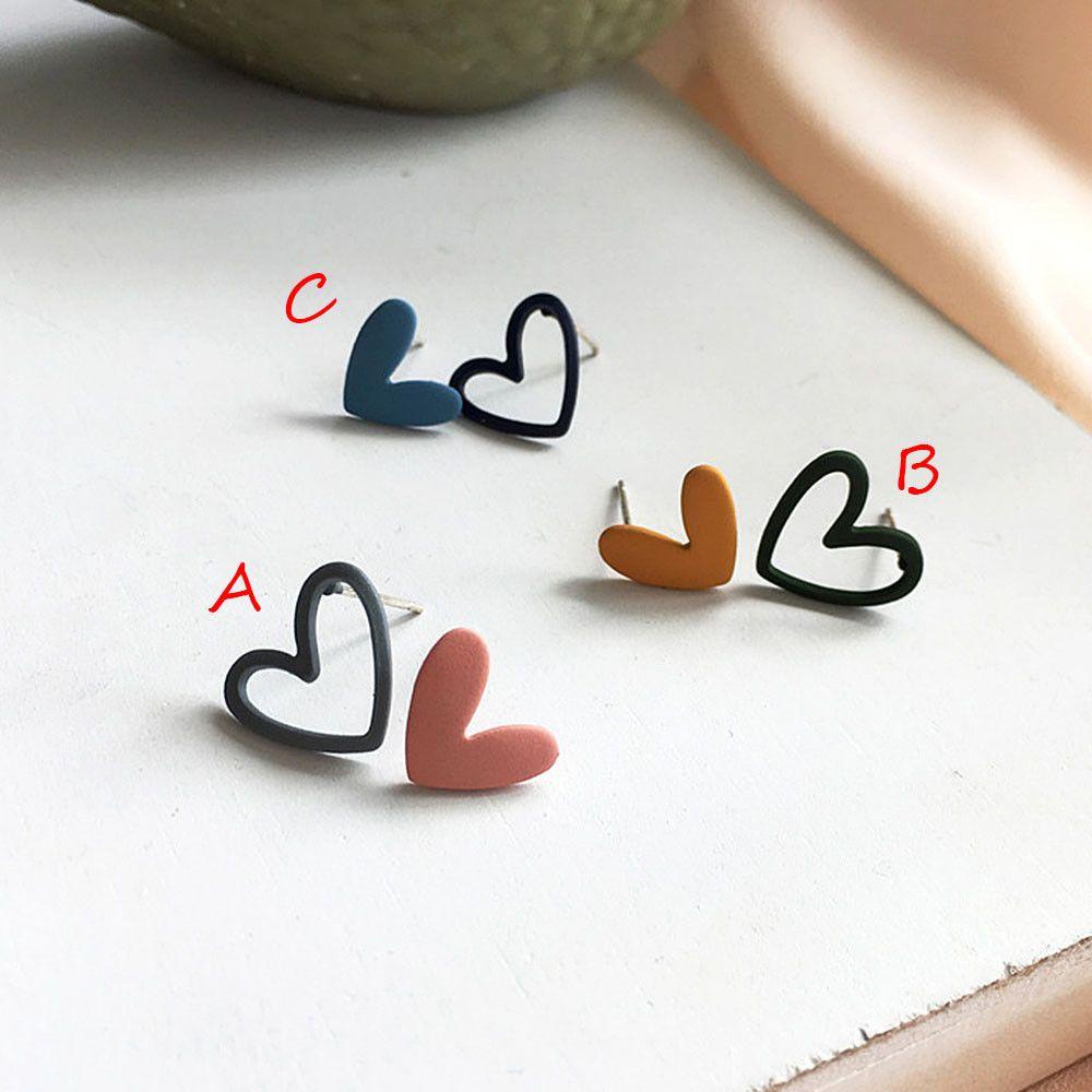 Hoa Tai Mặt Hình Trái Tim Phối Đá Lấp Lánh