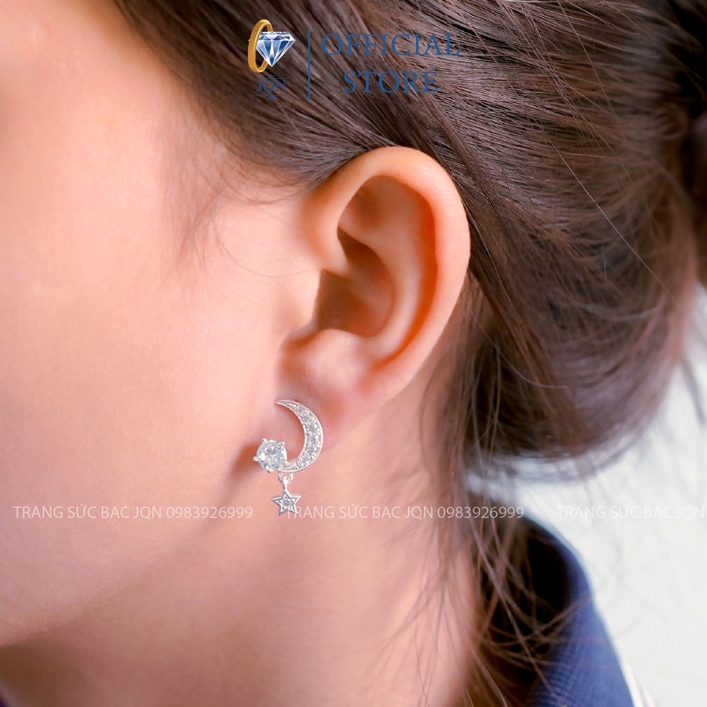 Bông tai bạc nữ ngôi sao xinh xắn chất liệu bạc ta sáng đẹp, bền màu/ Trang sức bạc JQN
