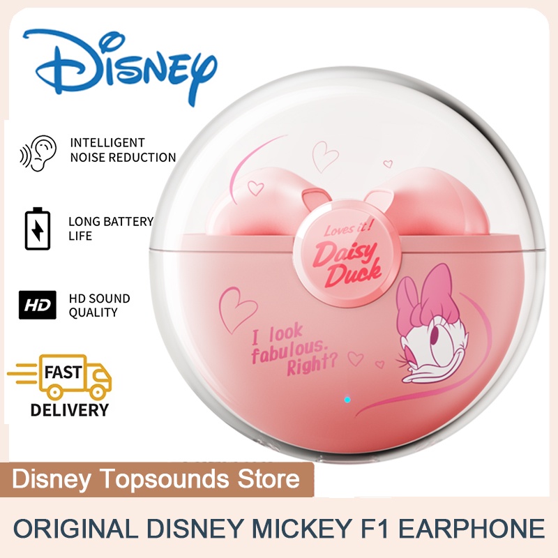 Tai nghe Bluetooth Disney F1 In-ear stereo chất lượng âm HD thời lượng pin siêu dài có mic gọi chống thấm nước