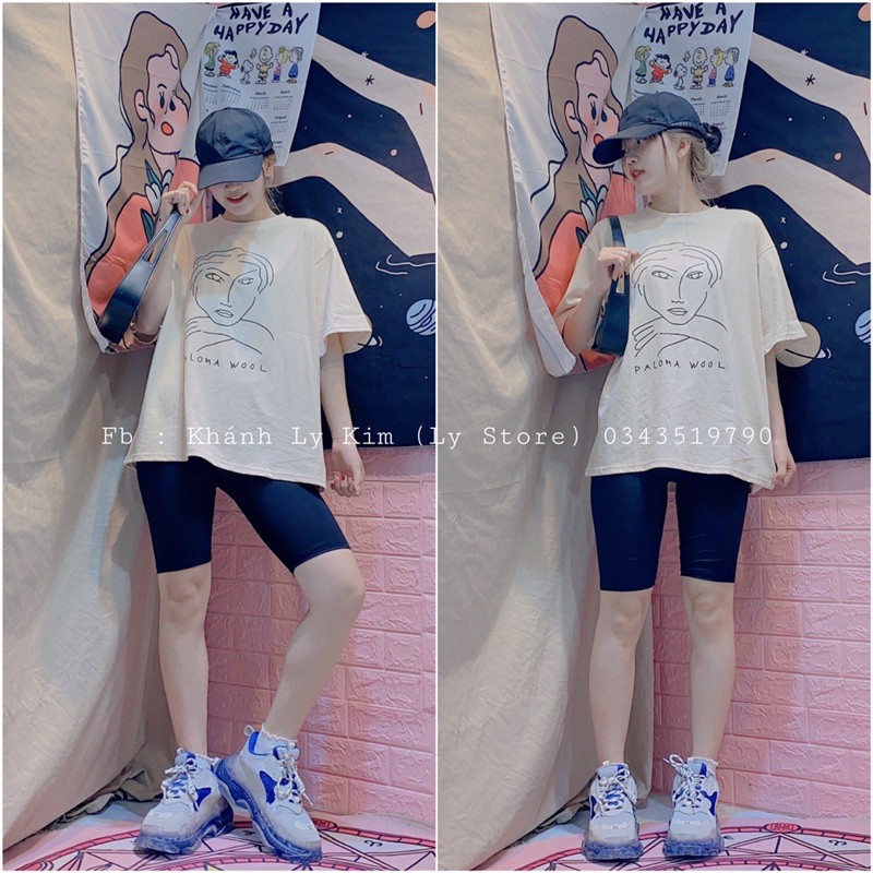 Quần legging ngố + áo thun QC | BigBuy360 - bigbuy360.vn