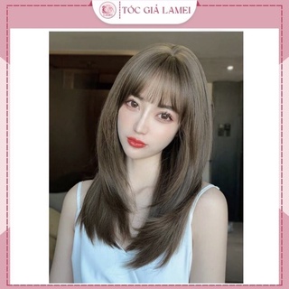 Tóc giả nữ nguyên đầu đẹp❤️FREESHIP❤️Tóc cả đầu layer lửng hot trend 2021 ms9037