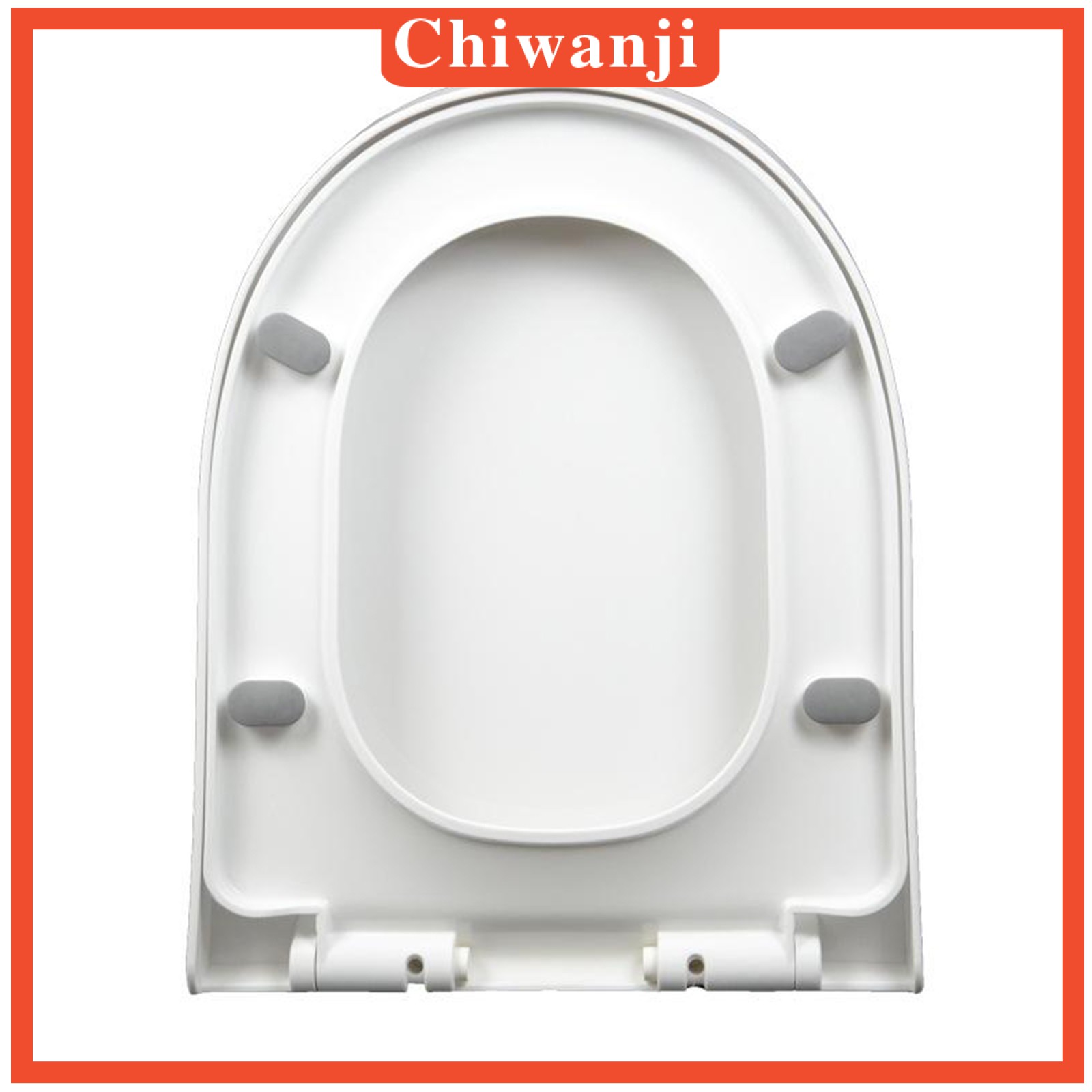 [CHIWANJI] Bathroom Soft Slow Close White Toilet Seat Stainless Hinges Never Loose