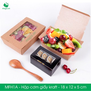 Combo 25 hộp giấy Ivory Kraft đựng thực phẩm  - hộp giấy đựng thức ăn hộp đựng cơm