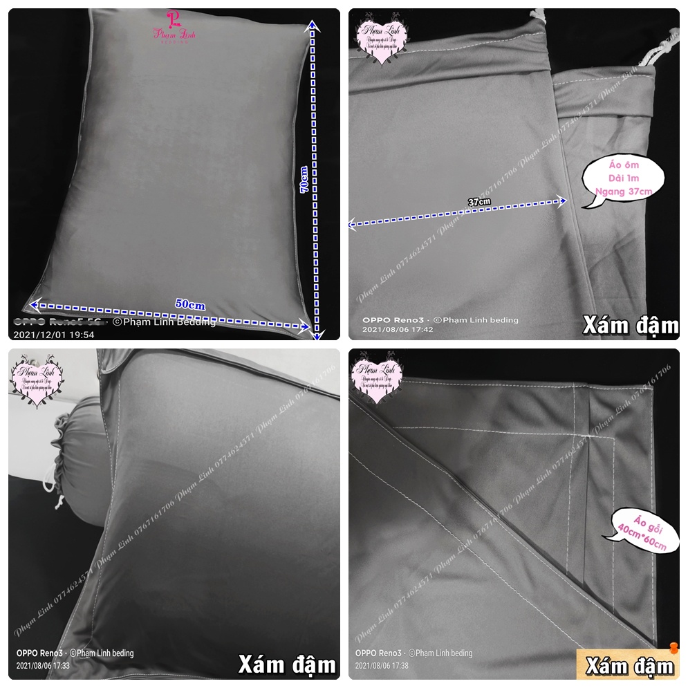 Bộ 4 món Drap-Ga trải giường bo chun vải thun sợi silk màu trơn có size lớn tách lẻ sản phẩm Bộ ga và vỏ gối