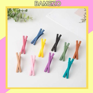 Kẹp tóc Bamezo hình chữ X nhiều màu trơn cực dễ thương KT22