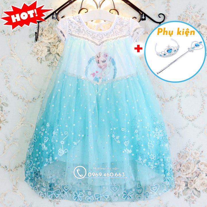 🔥Xả Hàng🔥 Váy Elsa Công chúa. Đầm Elsa cho bé