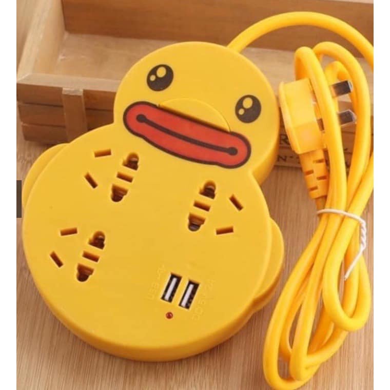 Ổ ĐIỆN 5 LỖ ĐA NĂNG CHỐNG GIẬT HÌNH VỊT VÀNG DỄ THƯƠNG