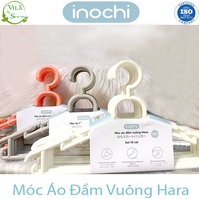 [ Set 5 ] Móc Treo Quần Áo, Móc Nhựa Treo Quần Áo Người Lớn Hara 177, Nhựa Cao Cấp Inochi Tiêu Chẩn Nhật