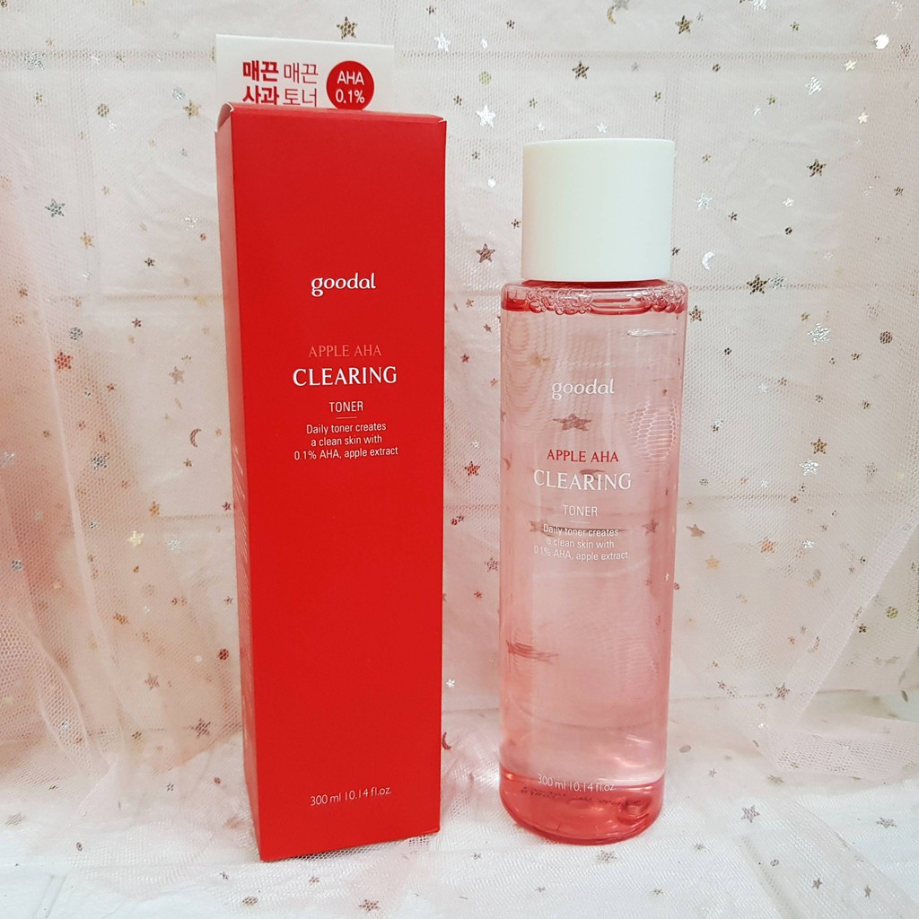 Nước Hoa Hồng Loại Bỏ Tế Bào Chết, Giúp Da Mịn Màng Chiết Xuất Táo Goodal Apple AHA Clearing Toner 300ml