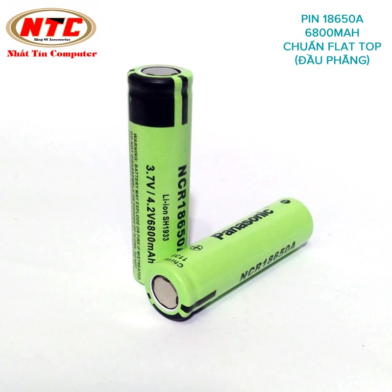 Combo 2 viên pin sạc 18650 Panasonic NCR18650A 4200mah 3.7v max 4.2v đúng chuẩn (Xanh lá)