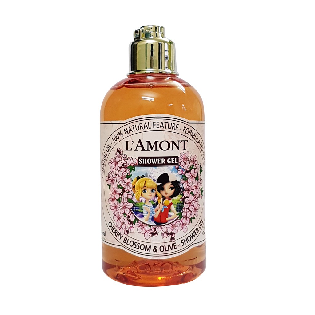 Combo Sữa Tắm Cho Mẹ và Bé LAmont En Provence Cherry Blossom Shower Gel Hương Hoa Anh Đào