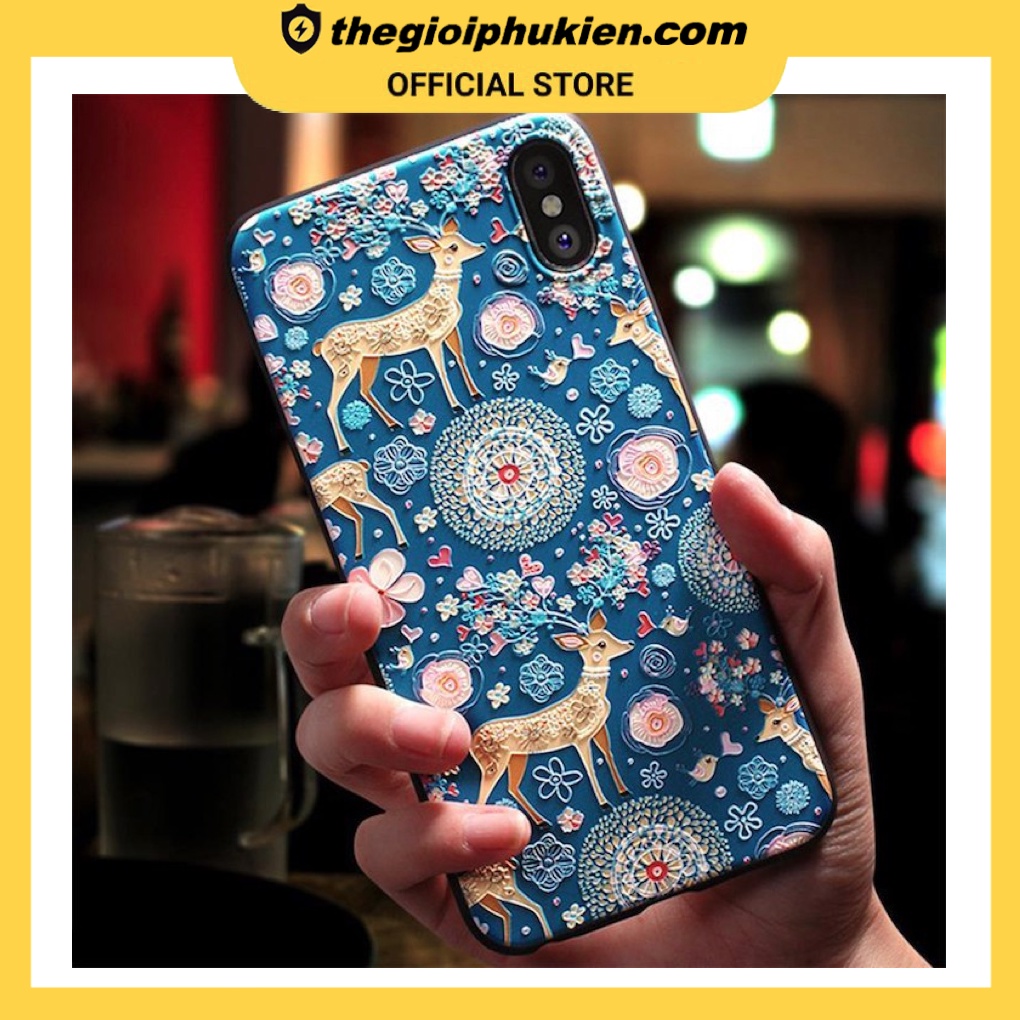 Ốp lưng iPhone 6 / 6s / 6Plus / 6sPlus / 7 / 7Plus / 8 / 8Plus / X / XS / XR / XS Max hoạ tiết con hươu - a01k
