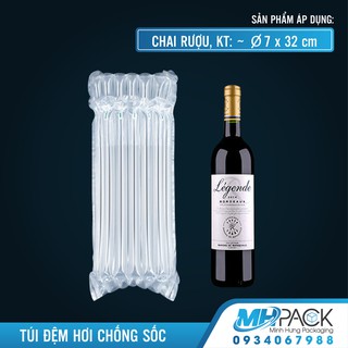 Đệm hơi túi đựng chai rượu Ø8x32cm túi gói hàng chống sốc sữa bột, mỹ phẩm, chai lọ thủy tinh, dầu nhớt