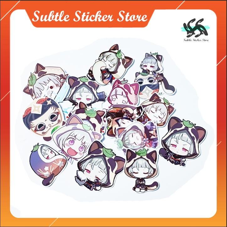 - Set 10/15 Sticker Sayu game Genshin Impact dán trang trí  siêu đẹp