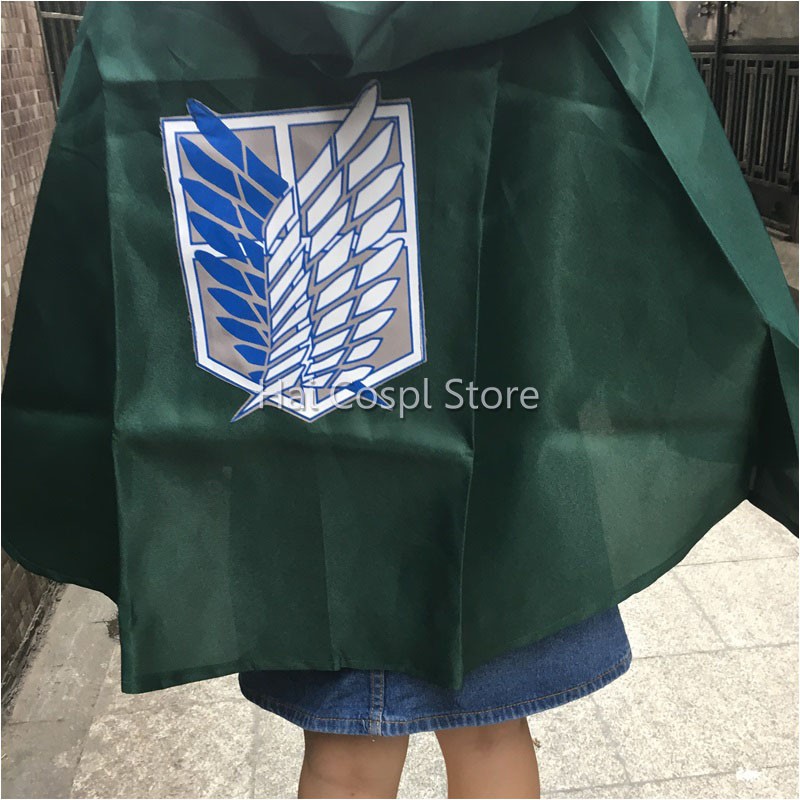 Attack On Titan Cosplay Shingeki No Kyojin Cloak Eren Levi Mikasa Scout Legion Japanese Anime Adult Green Black Costume