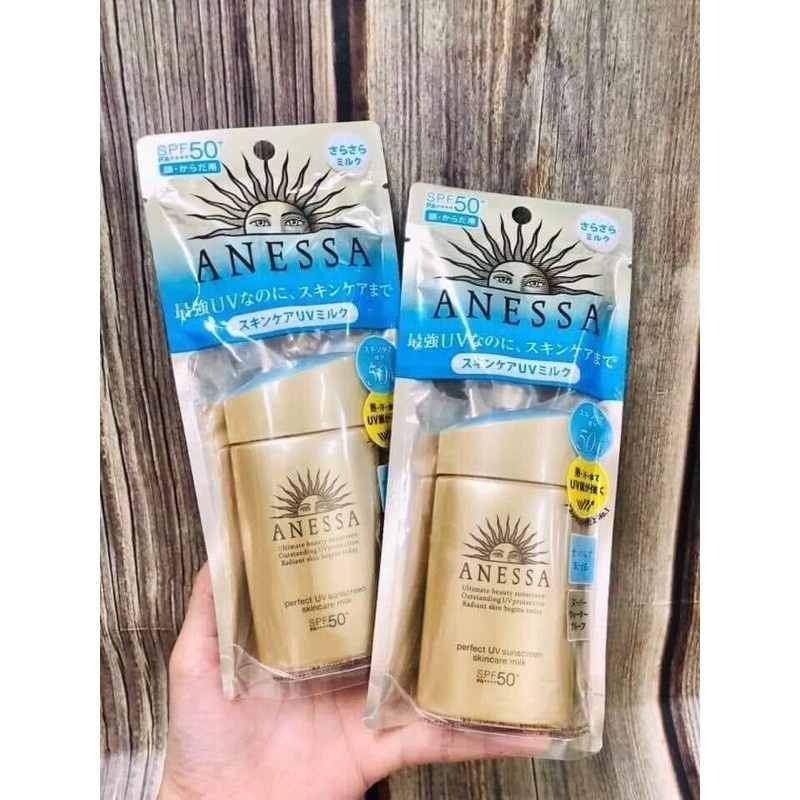 Kem chống nắng Anessa Perfect UV Sunscreen Skincare Milk SPF 50+ 60ml cho da dầu mụn nhạy cảm Nhật Bản La La Cosmetic | BigBuy360 - bigbuy360.vn