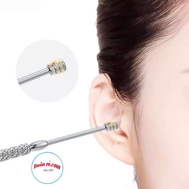 Bộ dụng cụ ngoáy tai  nhỏ gọn kèm hộp đựng đa năng chuyên dụng – Bộ dụng cụ vệ sinh tai bằng thép tiện lợi 01482
