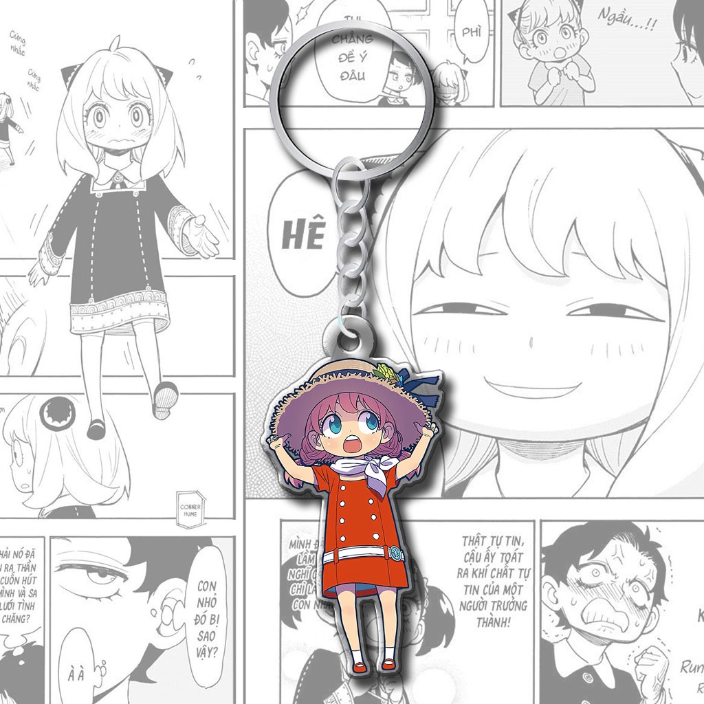 Móc khóa Anya Forger anime Spy x Family Thegioipuzzle bằng mica bền đẹp FASF