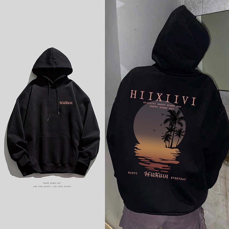 NRVP Áo Khoác Hoodie Tay Dài Dáng Rộng In Họa Tiết Phong Cách Hàn Quốc Dành Cho Nam Nữ