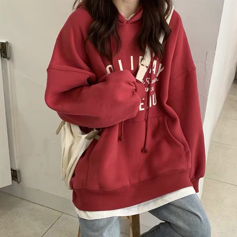 Áo Hoodie Mỏng Tay Dài Dáng Rộng Phong Cách Hàn Quốc Thời Trang Mùa Thu Mới Dành Cho Nữ ins2022