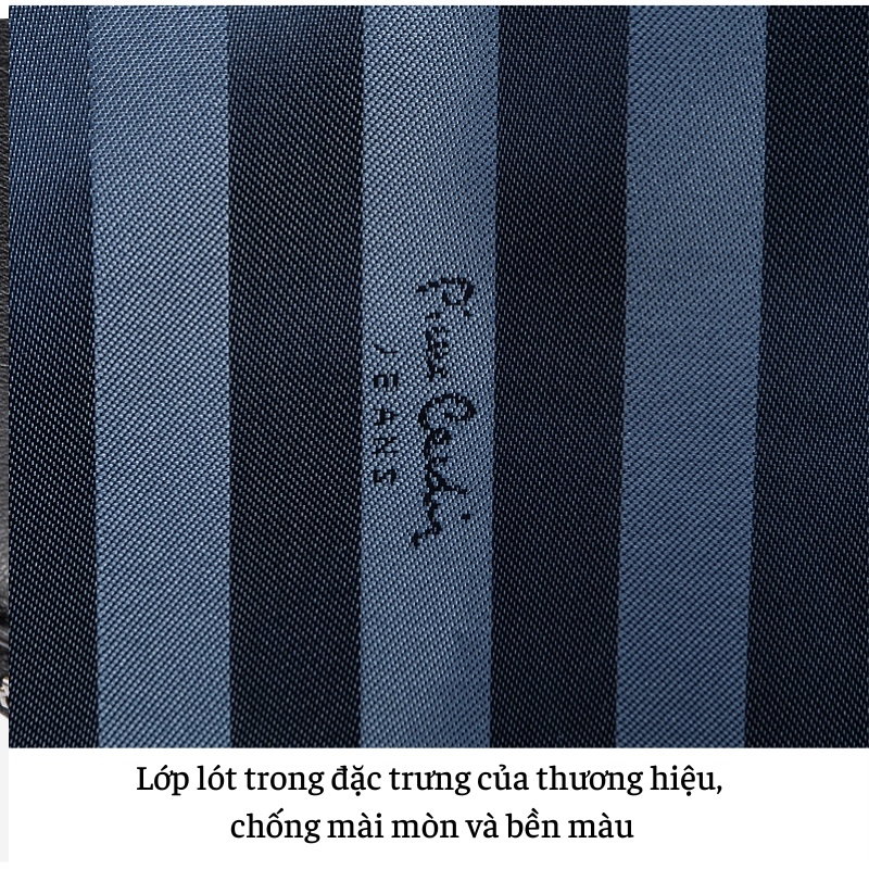 Ví dài nam Pierre Cardin màu đen Công Sở Ví cầm tay nam Da Thật Dài Da Bò Mềm Thời Trang hàng săn sale