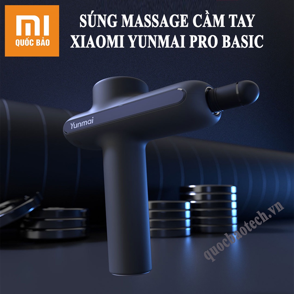 Máy massage cầm tay Xiaomi Yunmai Pro Basic- Dung lượng pin 2600mAh, 4 đầu massage
