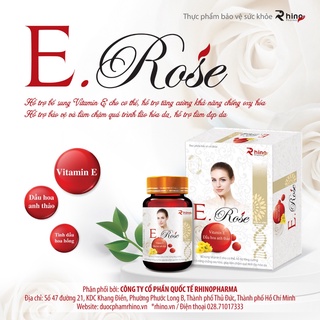 Vitamin E đỏ Rhino, nguyên liệu nhập khẩu từ Đức, hộp 30 viên - 100g