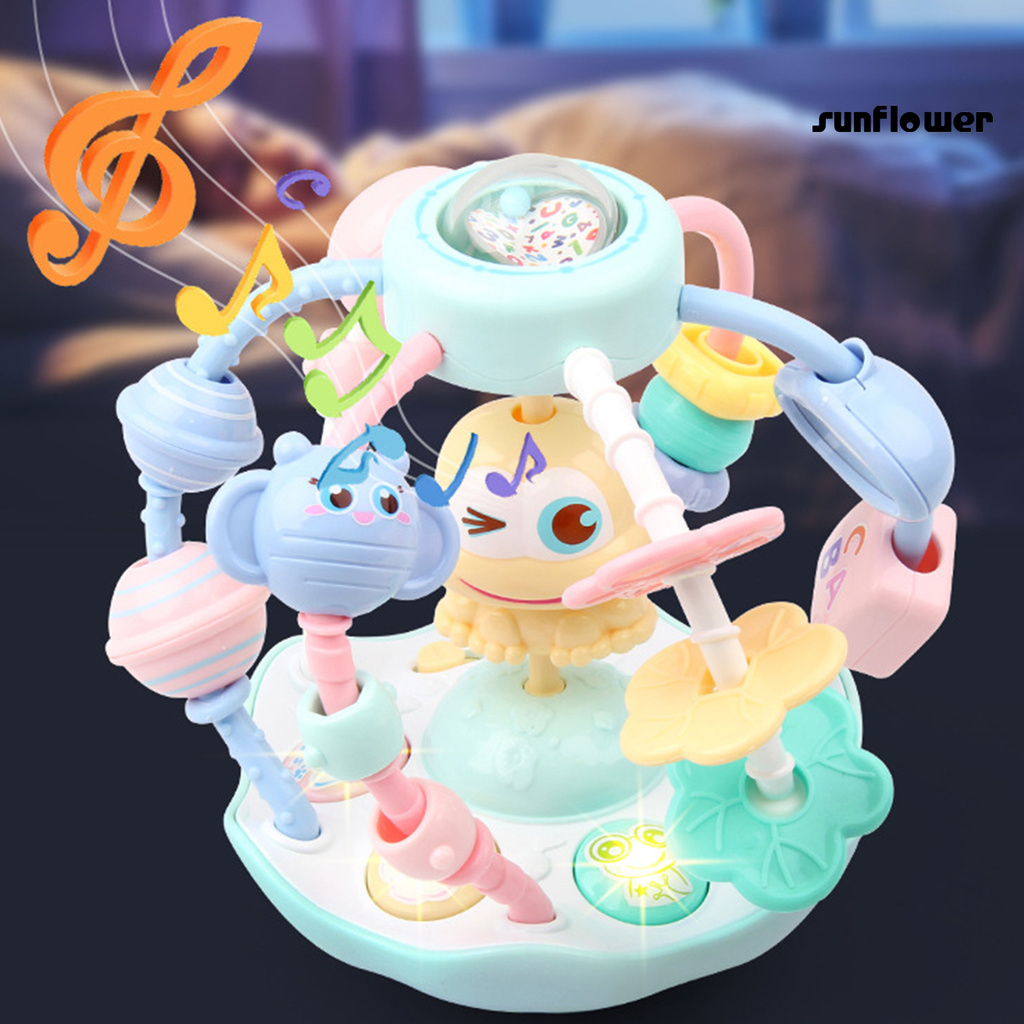 Cartoon Animal Baby Light Music Rattle Ball Hand Bell Educational Playing Toy /YEWJ/