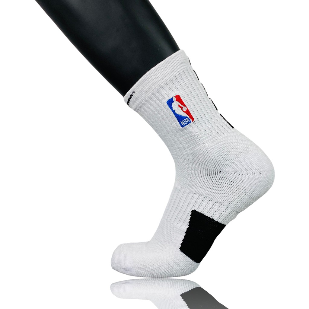 [Mã FAMAYMA giảm 10K đơn 50K] Tất bóng rổ NBA Elite Quick Crew cao cổ - Hỗ trợ, bảo vệ chân, đi giày chắc chân hơn