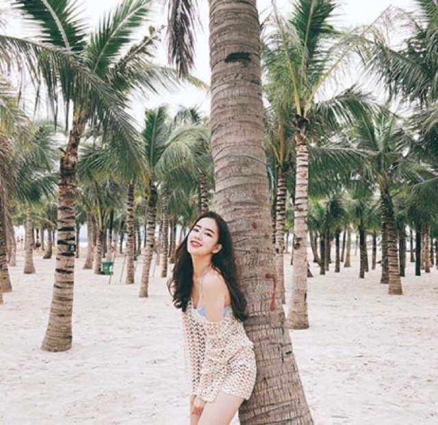 Áo lưới mặc ngoài bikini đi biển⚡️choàng ren móc