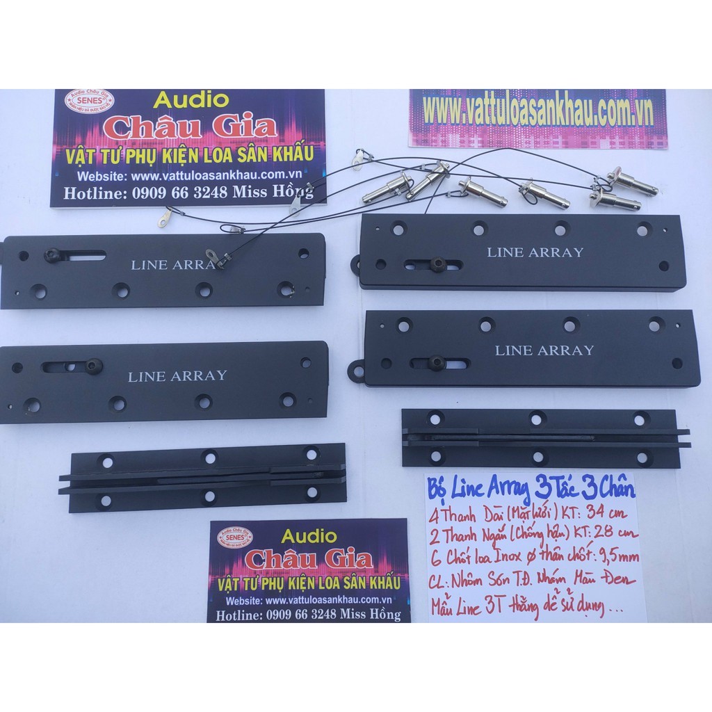 Nẹp loa array, line array 3T 3 chân 1 bộ Audio Châu Gia
