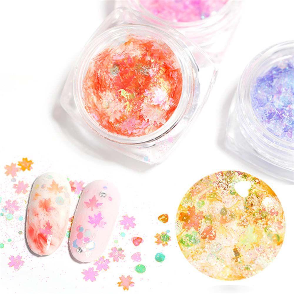 Hộp Sequin Hình Ngôi Sao Nhiều Màu Sắc Dùng Trang Trí Móng Nghệ Thuật