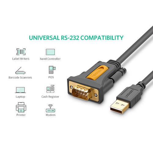 Cáp Chuyển Đổi [USB sang Com Rs232 âm dài 2M] chính hãng Ugreen UG-20222