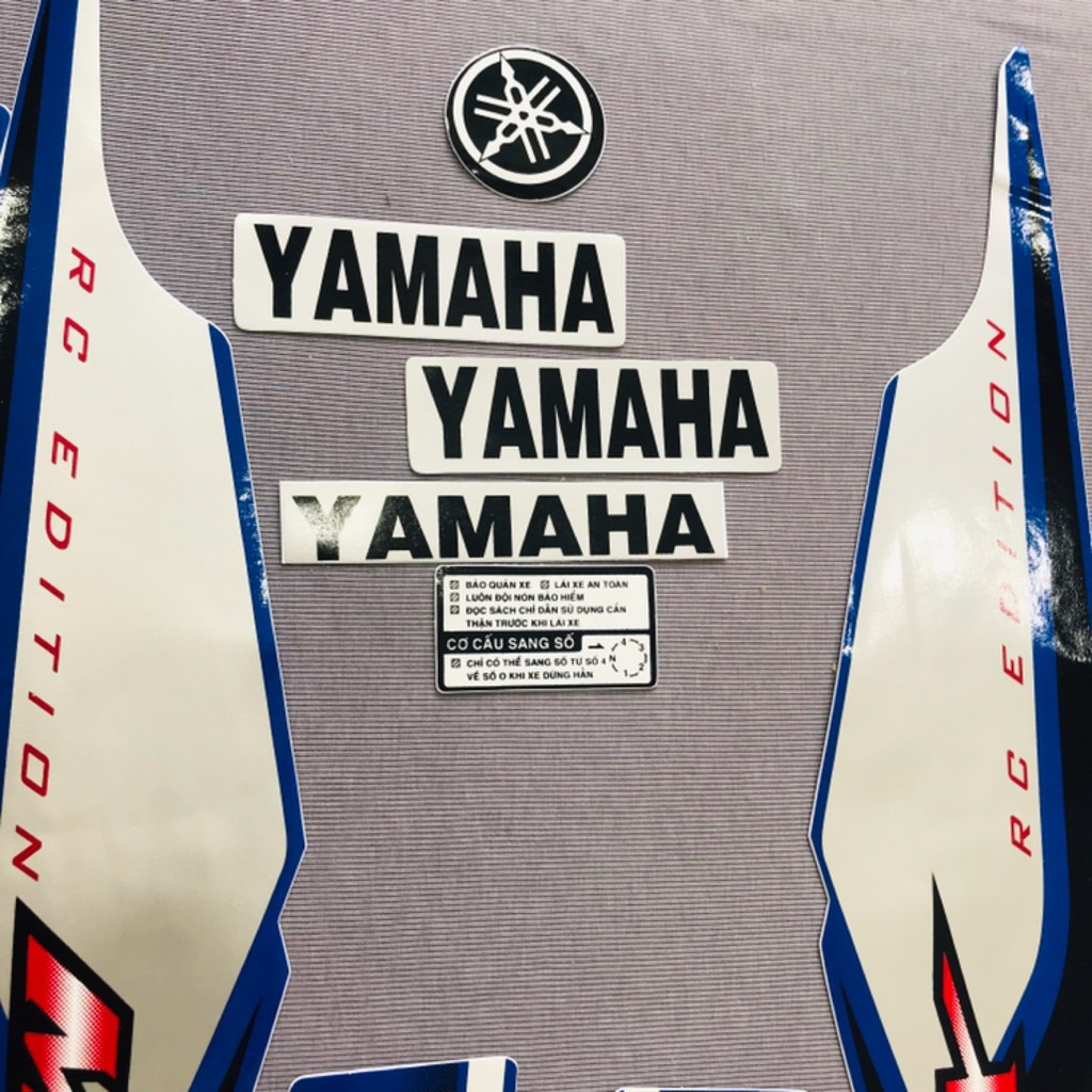Full tem rời 3 lớp dán xe máy Yamaha Jupiter Mx xanh dương