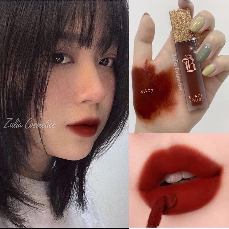 Son Black Rouge A37 màu đỏ nâu đất son kem lỳ